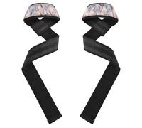 Blue and White Tulips Pastel Lifting Straps 26" Neoprene Padded Heavy Duty Wrist Workout Straps for Workout, Gym, Powerlifting, Bodybuilding