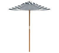 (blue and white) vidaXL Garden Umbrella for Kids with Wooden Pole UV Parasol Tilting Sunshade