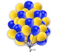Blue and Yellow Balloons 2 Color Combination 10 Inch Party Balloons for Birthday Baby Shower Engagement Anniversary Bridal Shower Party Graduation Decoration 50 Pack