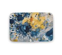 Blue and Yellow Bath Mat for Bathroom Decor Mat 19.7"x31.5" Non Slip Floor Mats Absorbent Bath Rug Floor Carpet Soft Shower Mat Foot Pad for Entrance Floor Kitchen Indoor Tub