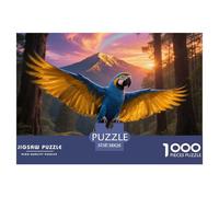 Blue-and-yellow Macaw 1000pc Jigsaw Puzzle Family Game Night Ages 10+ Bonding Activity Bird Decorative Wall Piece 38x26cm/1000pcs