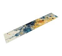 Blue and Yellow Table Runner Linen Table Cloth Elegant Dresser Runner Winter Xmas Holiday Decoration Kitchen Dining Table Decoration for Home Party Decor