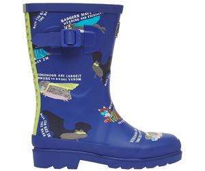 (Blue Animals, UK Size 8 (EU 25, US 9)) Joules Boys Welly Print Printed Mid Height Wellington Boots