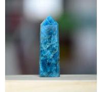 BLUE APATITE CRYSTAL POINT TOWER POLISHED NATURAL GEMSTONE OBELISK-100~150g