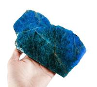 Blue Apatite Crystal Stone Plate Slices Irregular Polished Raw Rough Figurine for Home Office Decor,500~800g