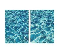 Blue Aqua Pool Water Passport Holder for Travel PU Leather Passport Wallet Cover Organize Your Passports & Cards