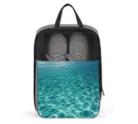 Blue Aqua Pool Water Shoe Bag for Travel Water-Resistant Shoe Pouch for Gym Portable Sneaker Bag with Zipper Travel Luggage Shoes Organizer Soccer Cleats Bag for Gym, Luggage