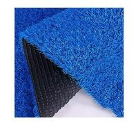 Blue Artificial Grass Runner Rug 3cm Thick Outdoor Carpet with Drain Holes Ideal for Backyard Playgrounds Indoor/Outdoor Use (39x157in)