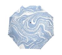 Blue Artistic Abstract Umbrella Windproof Automatic Foldable Umbrells Auto Open Close for Men Women Kids