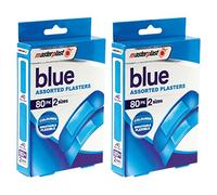 Blue Assorted Plasters - 2 x 80 pck (160 plasters in Total) - 2 Sizes