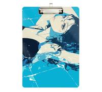 Blue Asthetic Anime Girl Nursing clipboards Plastic for Police Office Nurse Football Coaches Size 9 x 12 Silver
