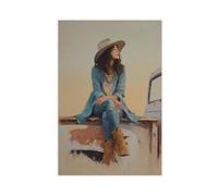 Blue at Golden Hour Canvas Poster Wall Art Decor Print Picture Paintings for Living Room Bedroom Decoration 12x18inch(30x45cm)