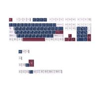 Blue Attack Mech PBT Keycaps 126 Keys for Mechanical Keyboards | Tri-Colour Matching, Two-Colour Injection Mould, Cross-Axis Compatible, Translucent PBT Material, Fits 61-108 Key Layouts