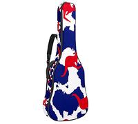 Blue Australia Map Guitar Gig Bag Guitar Backpack with Adjustable Shoulder Strap Guitar Case for Under 42 Inch Bass Classical Folk Guitar