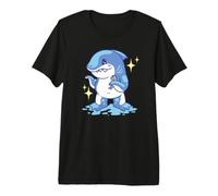 Blue Autism Shark Autism Awareness Puzzle Piece Ribbon Premium T-Shirt