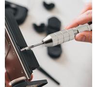 Blue -Automatic Hand Drill with Extended Shaft, 0.5-3mm Drill Bits Set for Wood Plastic PCB, Punching Tool Kit for DIY Jew