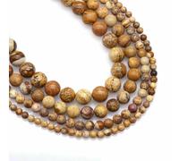 Blue Aventurine Beads 4 6 8 10mm Natural Stones Healing Crystal Round Loose Spacer Bead for Jewelry Making DIY Necklace Bracelet-Picture Jasper-8mm 44 to 46pcs