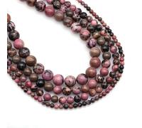 Blue Aventurine Beads 4 6 8 10mm Natural Stones Healing Crystal Round Loose Spacer Bead for Jewelry Making DIY Necklace Bracelet-Pink Black Rhodonite-10mm 35 to 37pcs