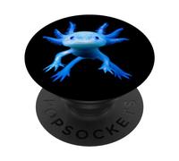 Blue Axolotl Cute and Funny Axolotl Lover PopSockets Adhesive PopGrip