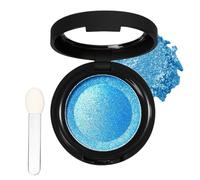 Blue Azure Single Eyeshadow, Pressed Powder Eyeshadows, Shimmering Highly Pigmented Metallic Eye shadow Long-lasting Waterproof Eye Single Shadows With Mirror and Brush, Eye Make up for Party