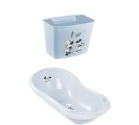 Blue Baby Bath Tub 84cm with Plug & Hanging Organizer Box 4L Keeeper Blue One Size