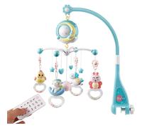 (Blue) Baby Crib Bed Bell Cot Mobile Nursery Lullaby Toys