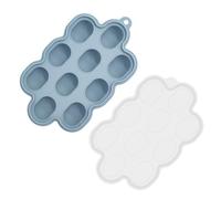 Blue Baby Food Freezer Tray, Silicone Ice Cube Mold, Porridge Freezing Container, Food Storage Container for Homemade Baby Meals