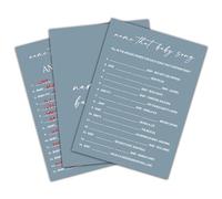Blue Baby Shower Game, Name That Baby Song Baby Shower Game Cards, Gender Reveal Party Game, Baby Shower Party Activities & Decorations -1 Answer Card & 25 Game Cards(A06)