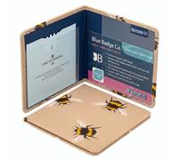 Blue Badge Co Bee Print Fabric Hologram-Safe Wallet Disabled Parking Permit Cover Holder Fits New Badge Includes Timer Clock Made in the UK