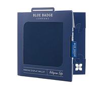 Blue Badge Co Fabric Hologram Safe Wallet, Disabled Parking Permit Cover Holder Includes Timer Clock, Made in the UK, Disabled Badge Holder for Car Navy