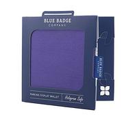 Blue Badge Co Fabric Hologram Safe Wallet, Disabled Parking Permit Cover Holder Includes Timer Clock, Made in The UK, Disabled Badge Holder for Car Purple
