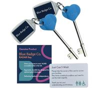 Blue Badge Co Genuine NKS Radar Key Twin Pack for Disabled ToiletsAcessible