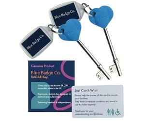 Blue Badge Co Genuine NKS Radar Key Twin Pack for Disabled ToiletsAcessible