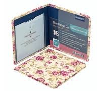Blue Badge Co Print Purple Rose Print Fabric Hologram-Safe Wallet