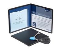 Blue Badge Disabled Vegan Leather Wallet with Matching Key Ring Made from Recycled Bottles in Black, Radar Toilet Key Hologram Safe Design, Free Timer Clock Included, Fits New Badge