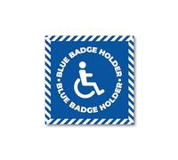 Blue Badge Holder Car Sticker - Premium 3M Vinyl Disability Decal, Disabled Driver & Passenger Awareness Sign, Wheelchair & Hidden Disability Car Sticker, Bubble-Free, Weatherproof, Made in UK (B)