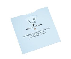 Blue Badge Parking Clock Timer Disc Disabled Parking Permit Accessory for Cars, Vans & Bikes. Displays Arrival Time, Ensures Compliance for Wheelchair Bays & Double Yellow Lines, Avoids Fines