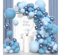 Blue Balloon Arch Kit,Pastel Blue Balloons Arch Kit,Bluey Balloon Different Sizes 18 12 10 5 Inch,Baloon Arch Garland Kit Blue for Birthday Decoration Baby Shower Holy Communion Decorations Graduation