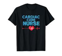 Blue Balloon Cardiac Care Nurse with Arithmetic Heart Rate Value Graphic T-Shirt, Men, Black, S