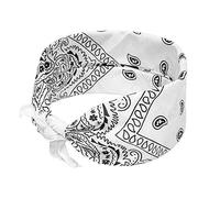 Blue Banana Paisley Bandana (White)