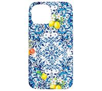 Blue baroque Sicilian lemon art Case for iPhone 15