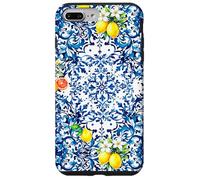 Blue baroque Sicilian lemon art Case for iPhone 7 Plus/8 Plus