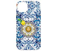 Blue baroque Sicilian sun lemon art Case for iPhone 14 Plus