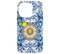 Blue baroque Sicilian sun lemon art Case for iPhone 14 Pro