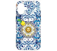 Blue baroque Sicilian sun lemon art Case for iPhone 16