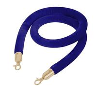 Blue Barrier Ropes for Crowd Control, Stanchion Velvet Rope Barriers for Stanchion Posts Queue Pole, Rope Safety Barrier with Polished Snaps, Black Stanchion Queue Barrier Rope 2-13Ft(Blue G