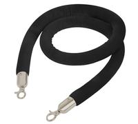 Blue Barrier Ropes for Crowd Control, Stanchion Velvet Rope Barriers for Stanchion Posts Queue Pole, Rope Safety Barrier with Polished Snaps, Black Stanchion Queue Barrier Rope 2-13Ft(Black