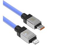 (Blue) BASEUS CoolPlay Series CB000045 2m Data Transfer Cord 20W Fast Charging Type-C to iP 7PiN Charging Cable - Orange