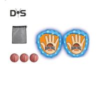 (blue, Basketball) Toss And Catch Ball Game Set Toddler Baseball Glove Sticky Mitt Adjustable Strap Interactive Toys for Kids Family Paddle Ball Family Backyard Games