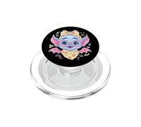 Blue Bat Portrait Animal Lover Graphic Pink Glasses Yellow PopSockets PopGrip for MagSafe
